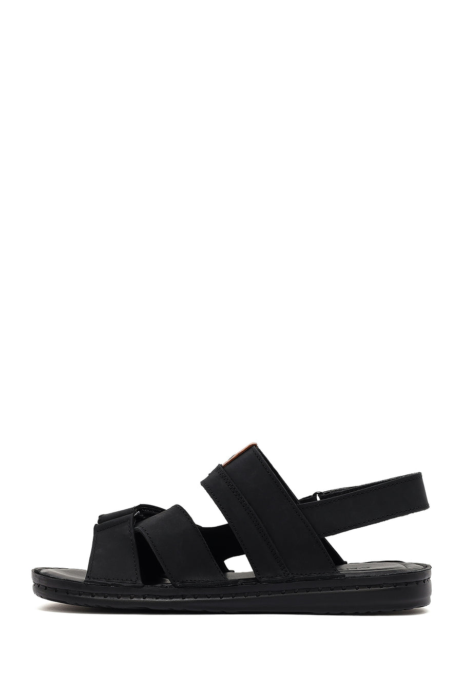 Men's Black Leather Sandals