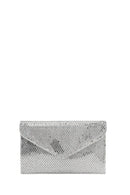 Woman Silver Chain-Strap Stone-Embellished Evening Bag | Derimod