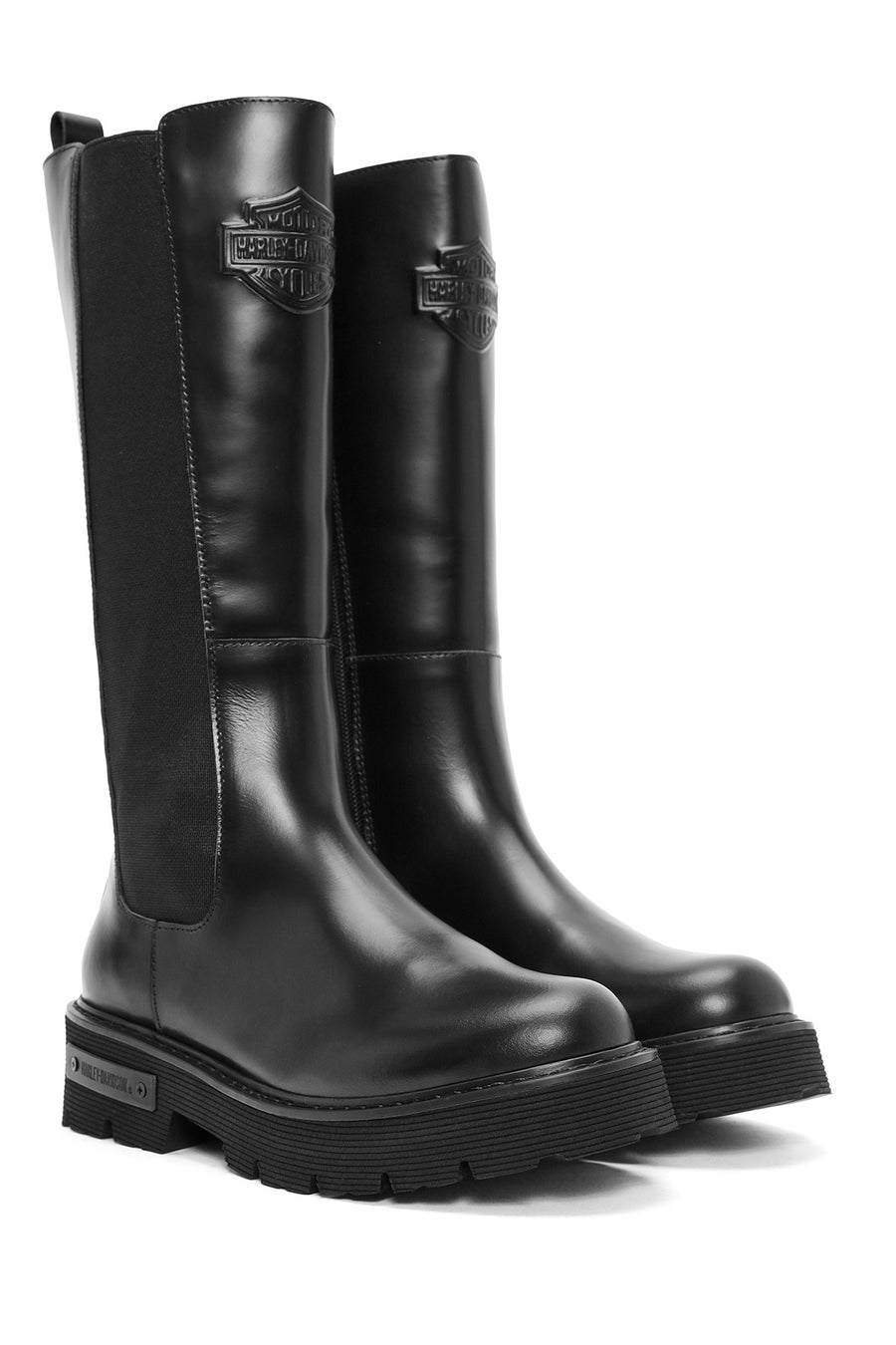Harley Davidson Women's Black Spiez Zippered Leather Boots