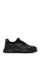 Male Black Leather Casual Comfort Sneaker | Derimod