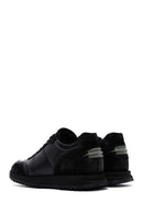 Men's Black Leather Suede Detailed Sneaker | Derimod