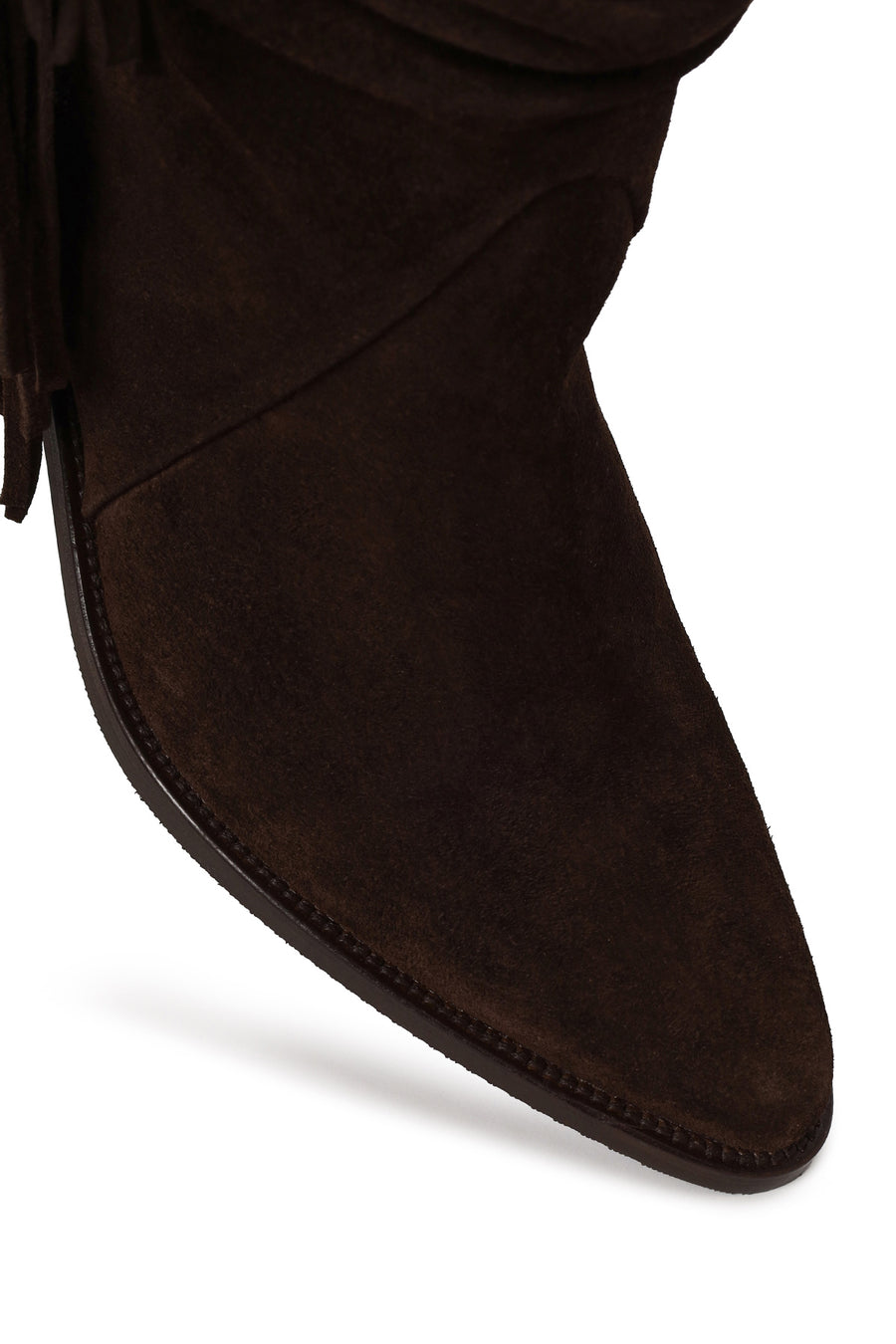 Woman Brown Chunky-Heeled Suede Cowboy Boots