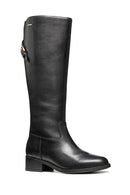 Geox Women Black D Camexia Np Abx Zippered Leather Boot | Derimod