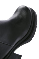 Women's Black Leather Platform Heeled Boots | Derimod