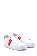Women's Leopard Detailed Leather Sneaker | Derimod
