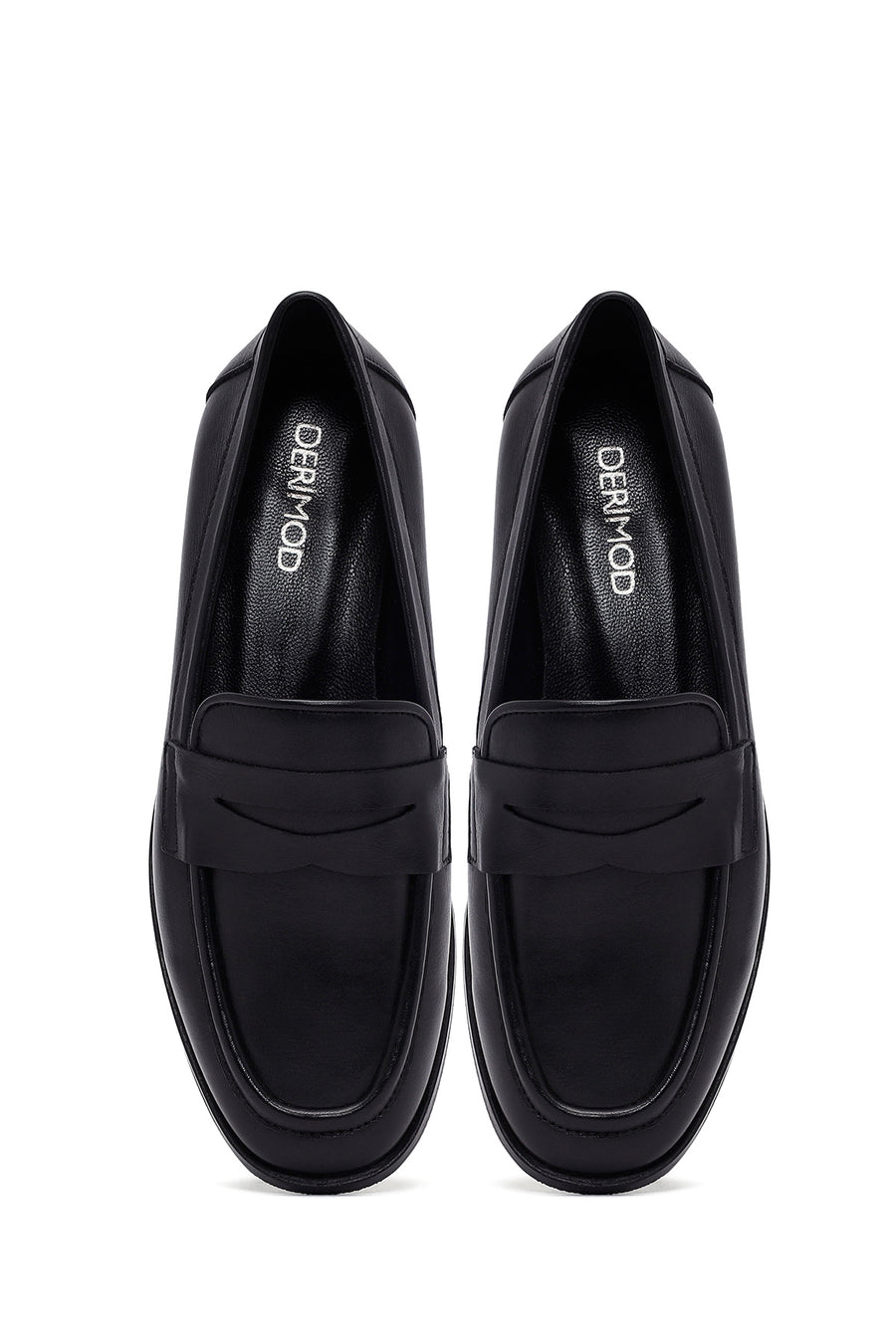 Woman Black Leather Loafers