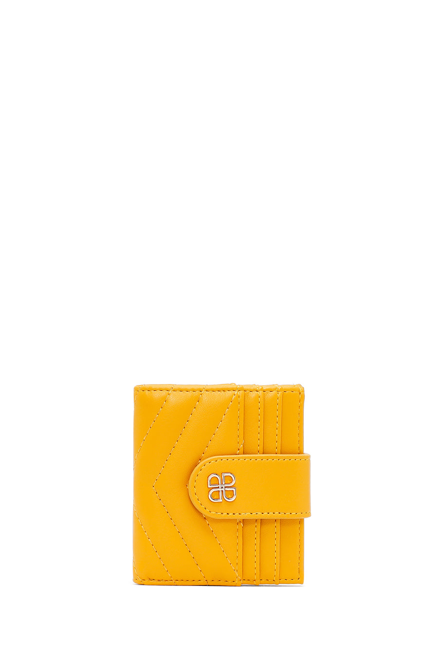 Woman Yellow Quilted Card Holder