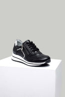 High Heeled Women's Leather Sneaker | Derimod