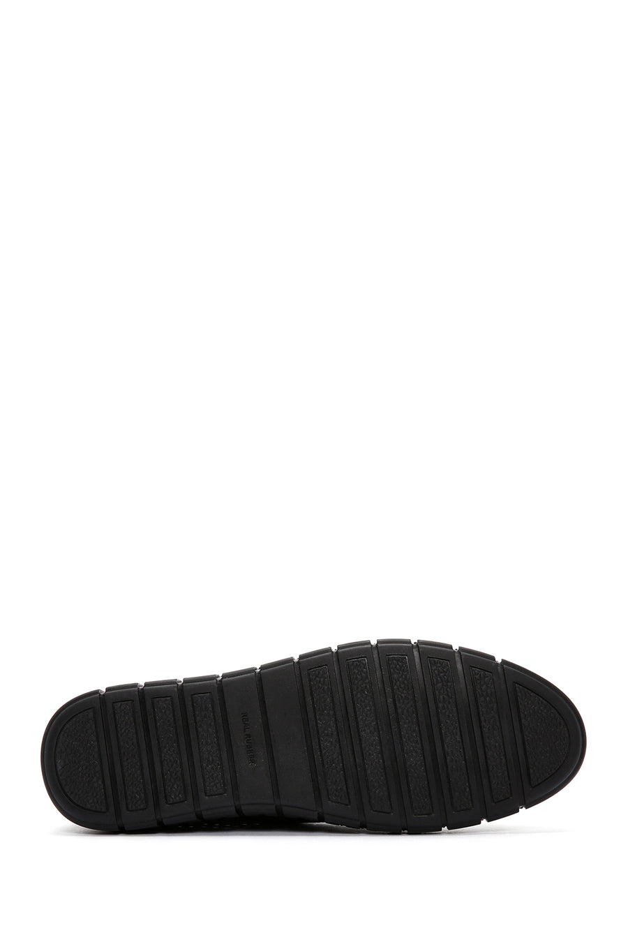Woman Black Lace-up Patterned Leather Comfort Shoes