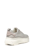 Geox Kadın Gri D Nebula 2.0 X A - Knit.Tex + Su Bağcıklı Kumaş Sneaker | Derimod