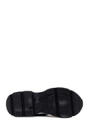 Women's Black Thick Sole Lace-Up Sneakers | Derimod