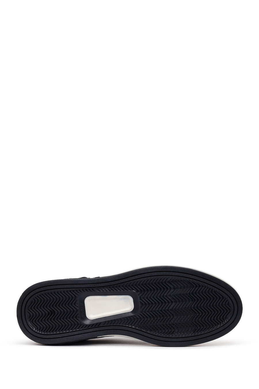 Erkek Siyah Bağcıklı Deri Sneaker