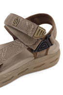 Derimod Zero Male Beige Strapped Fabric Sandals | Derimod
