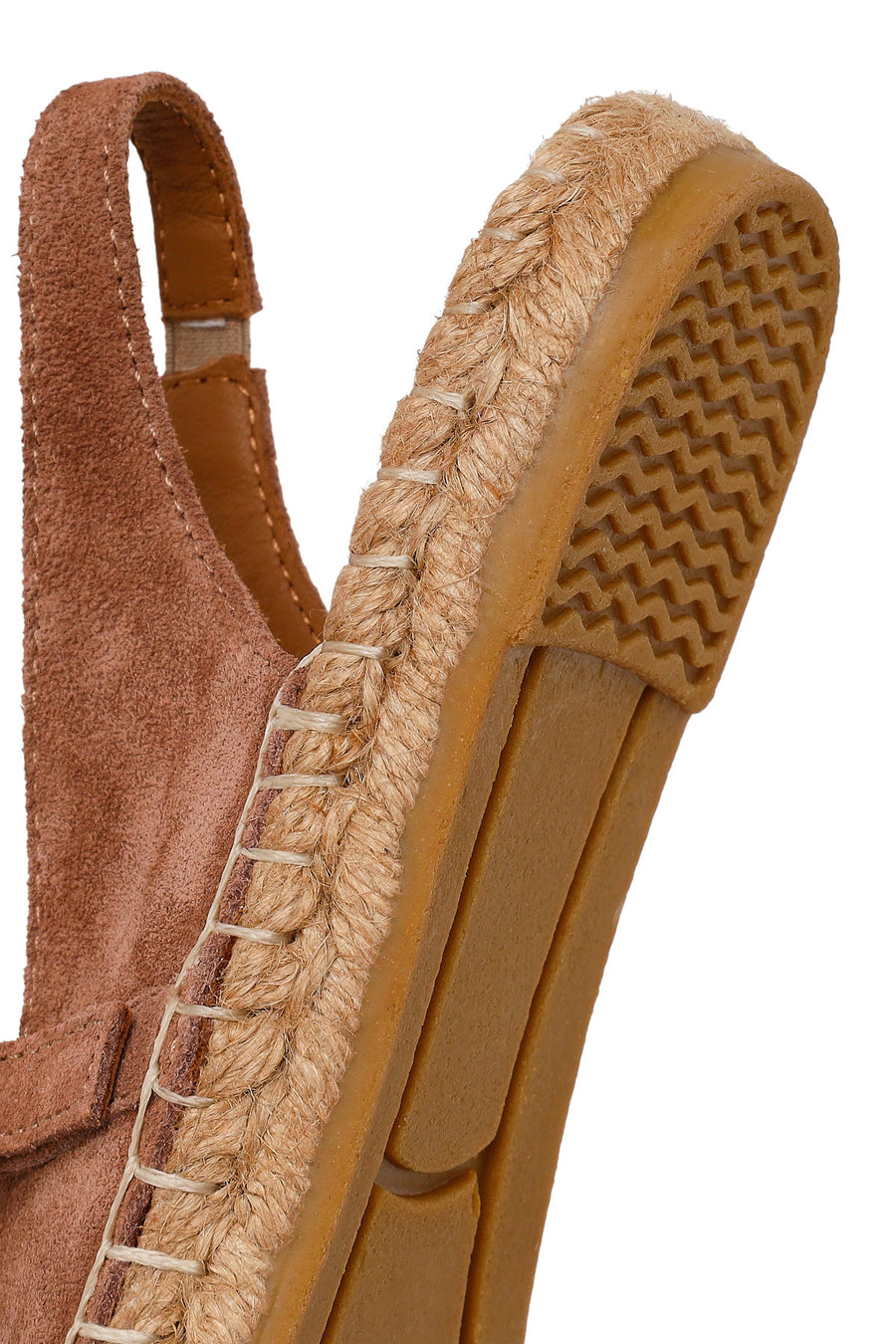 Woman Dark Powder Buckled Suede Espadrilles