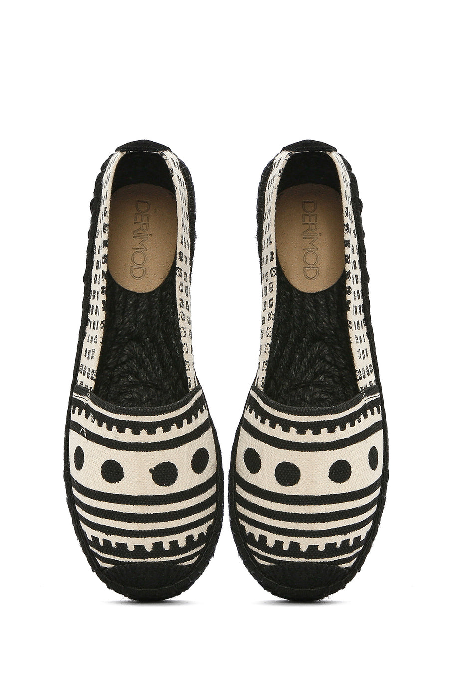Kastamonu Stone Print Woman Black Patterned Espadrilles