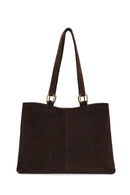 Woman Brown Suede Casual Bag | Derimod