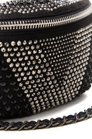 Women's Black Long Strap Stone Cross Bag | Derimod