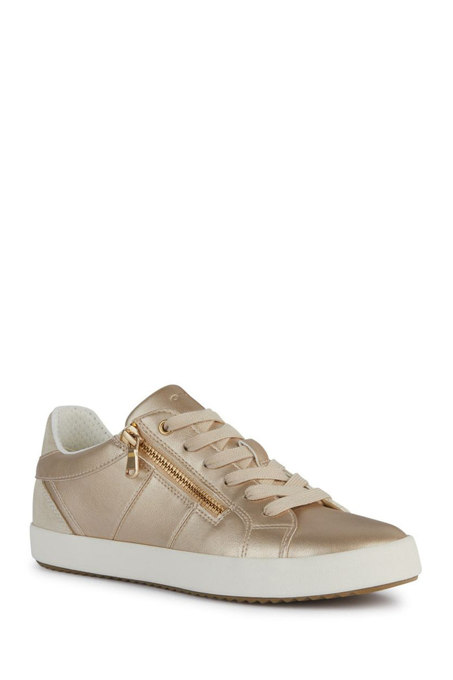 Geox Women's Gold Blomiee Lace-Up Leather Sneaker