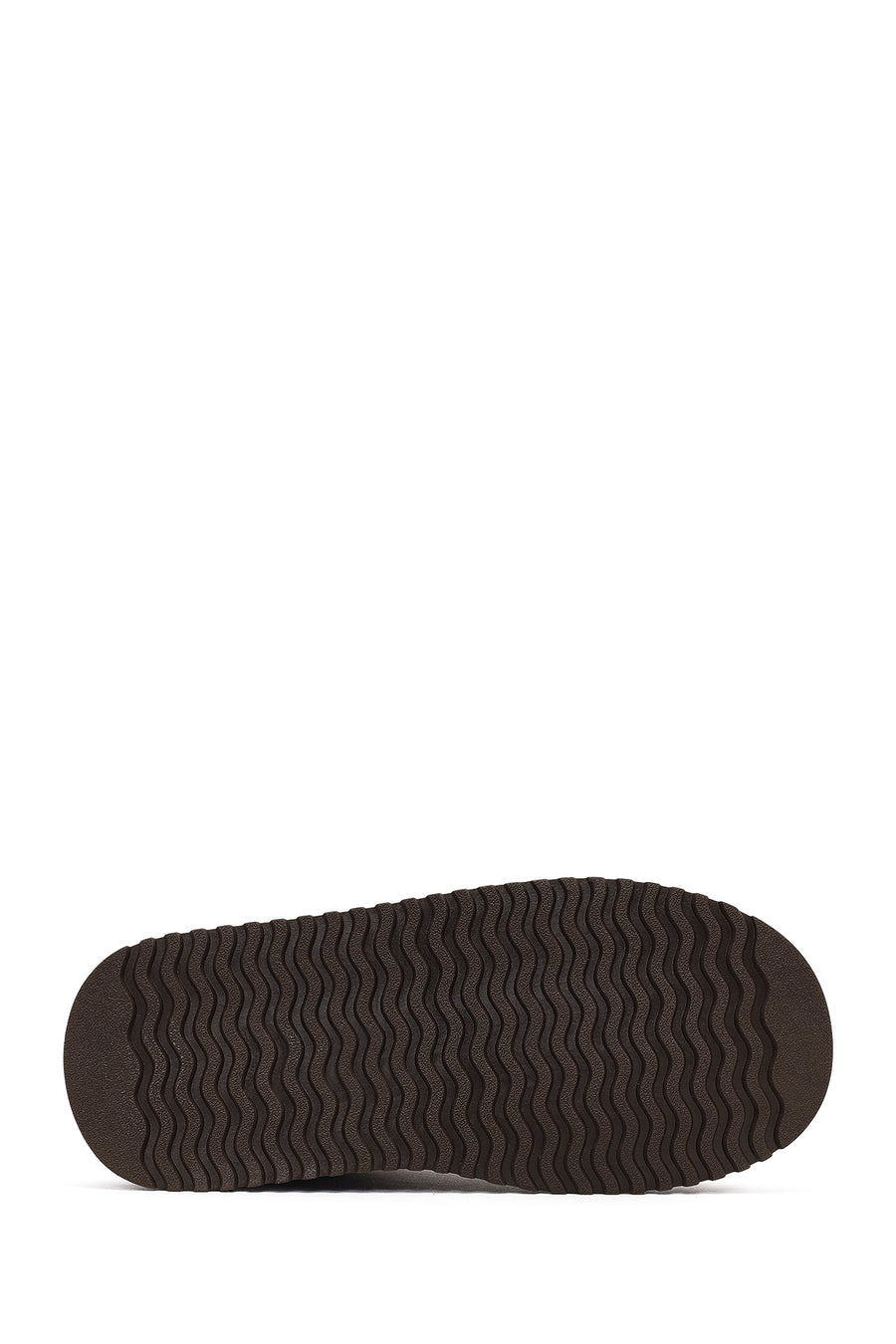 Woman Brown Thick-Soled Patterned Suede Teddy Boots
