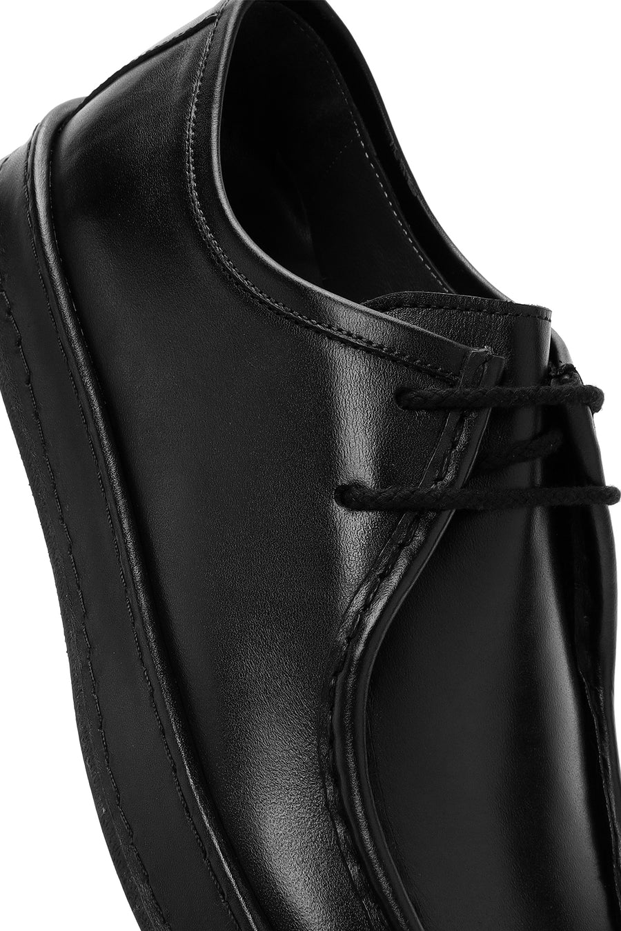 Men's Black Lace-up Leather Casual Shoes