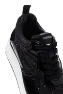 Alberto Guardiani Women's Black Louise Thick Soled Leather Sneaker | Derimod