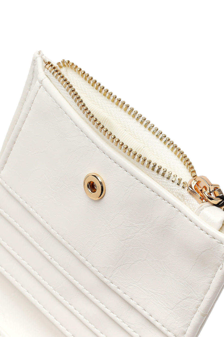 Women's Cream Wallet with Accessories