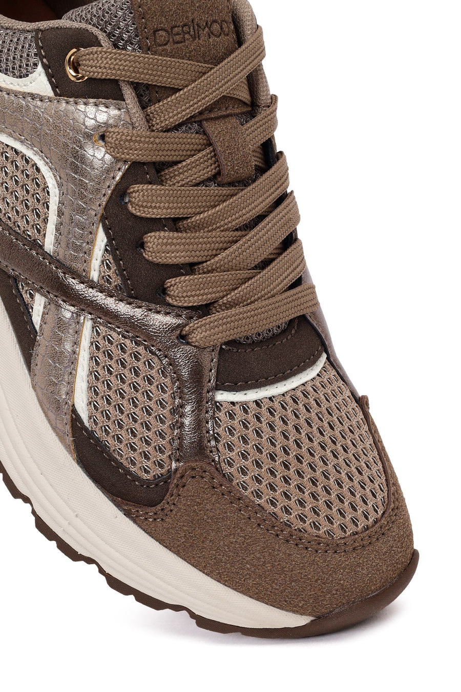 Kadın Vizon Bağcıklı Kalın Tabanlı Sneaker