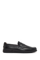 Men's Black Leather Casual Loafer | Derimod
