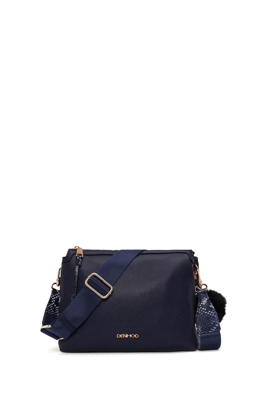 Woman Navy Crossbody Bag with Accessory Details WB100002SF | Derimod