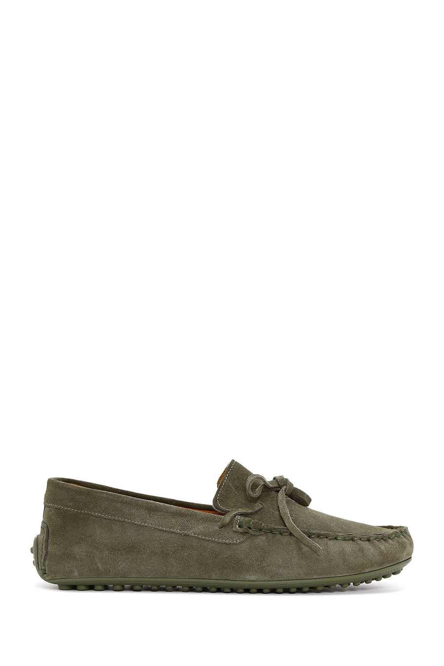 Men's Khaki Suede Leather Casual Loafer 25SFD630010 | Derimod