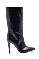 Women's Snake Patterned Derimod X Whenever Company Heeled Boots | Derimod