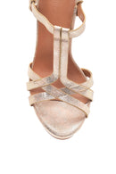 Women's Gold Silvery Heeled Sandals | Derimod