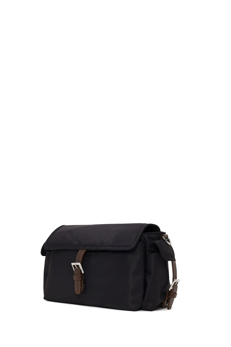 Woman Black Fabric Crossbody Bag