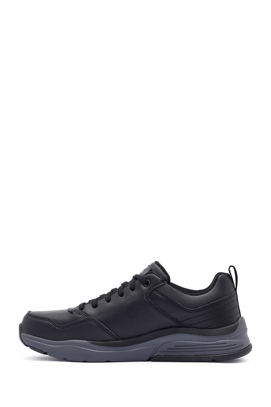 Skechers Men's Black Bengao Lace-Up Leather Sneakers