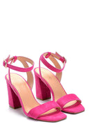 Women's Suede High Heel Sandals | Derimod