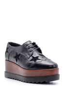 Women's Star Patterned Wedge Heeled Shoes | Derimod