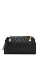 Women's Black Chain Strap Quilted Shoulder Bag | Derimod