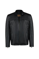 Romeo Male Black Hooded Leather Coats | Derimod