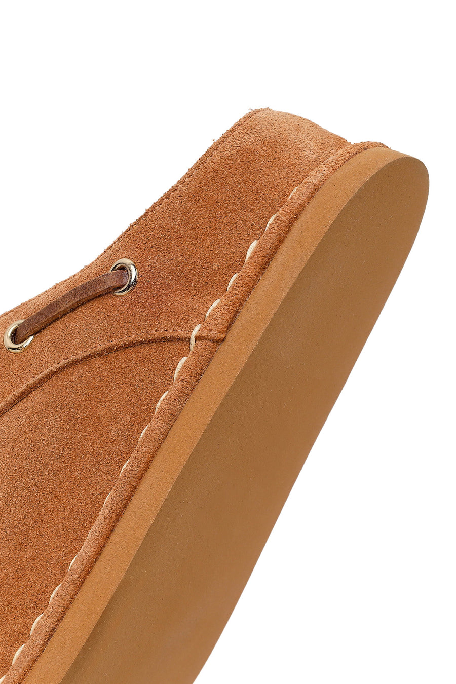 Women's Camel Suede Leather Slippers