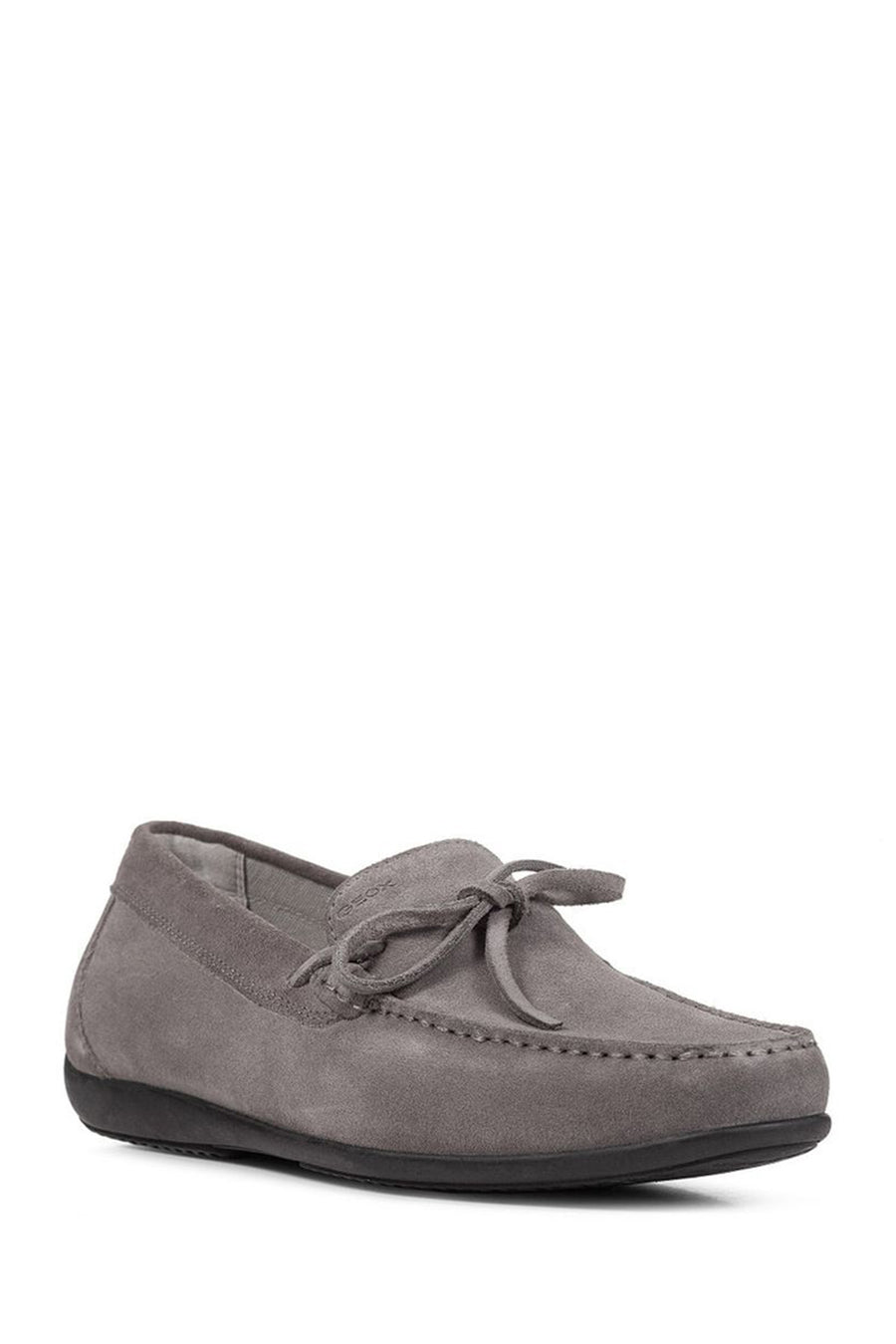 Geox Men's Gray U Ascanio Suede Leather Casual Loafer