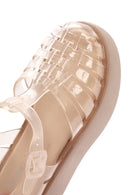 Women's Beige Ankle Buckle Thick Soled Jelly Sandals | Derimod