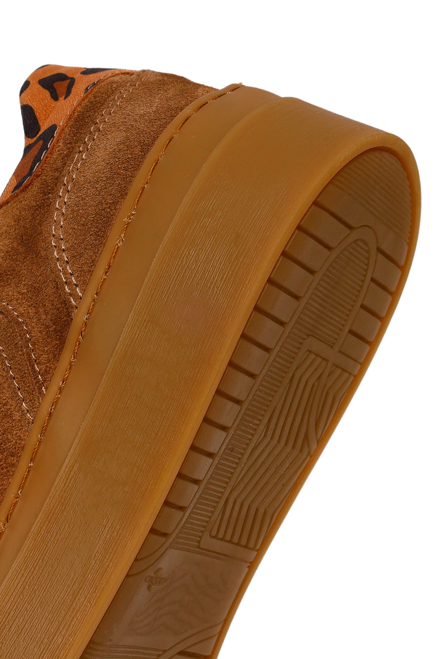 Kadın Taba Bağcıklı Süet Deri Sneaker
