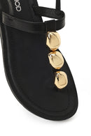 Woman Black Accessory Thong Sandals | Derimod