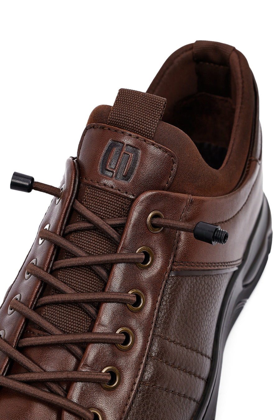 Male Brown Lace-up Leather Casual Sneaker