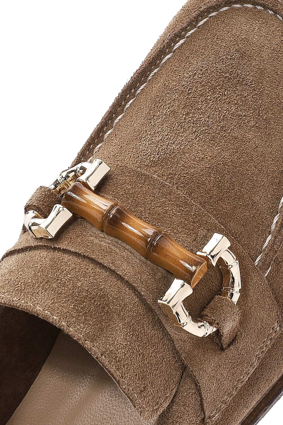 Kadın Taba Toka Detaylı Süet Deri Maskülen Loafer