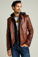 Lebron Men's Leather Jacket | Derimod