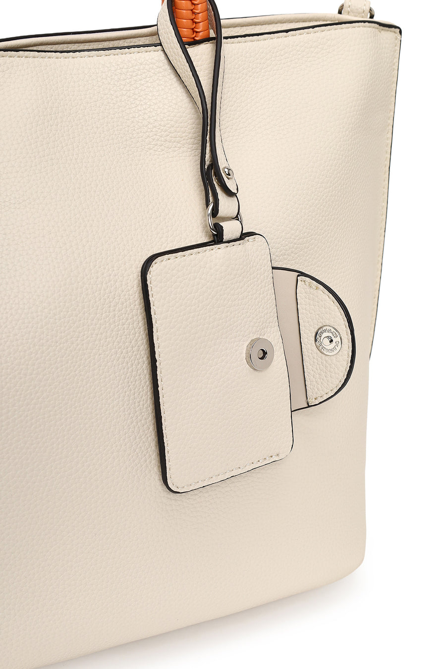 Woman Cream Long-Strap Shoulder Bag