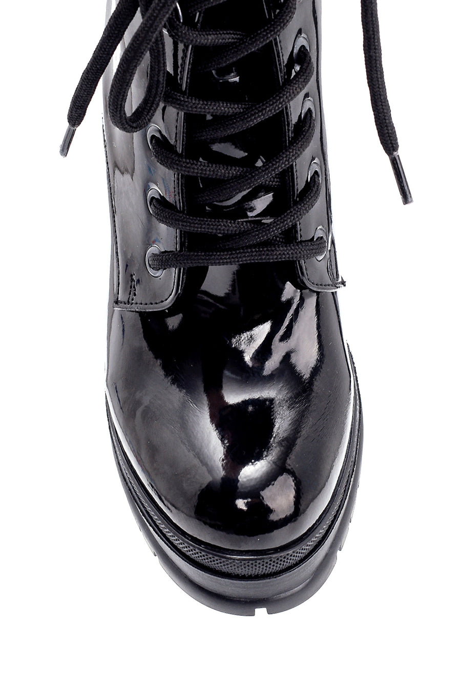 Women's Patent Leather Heeled Boots