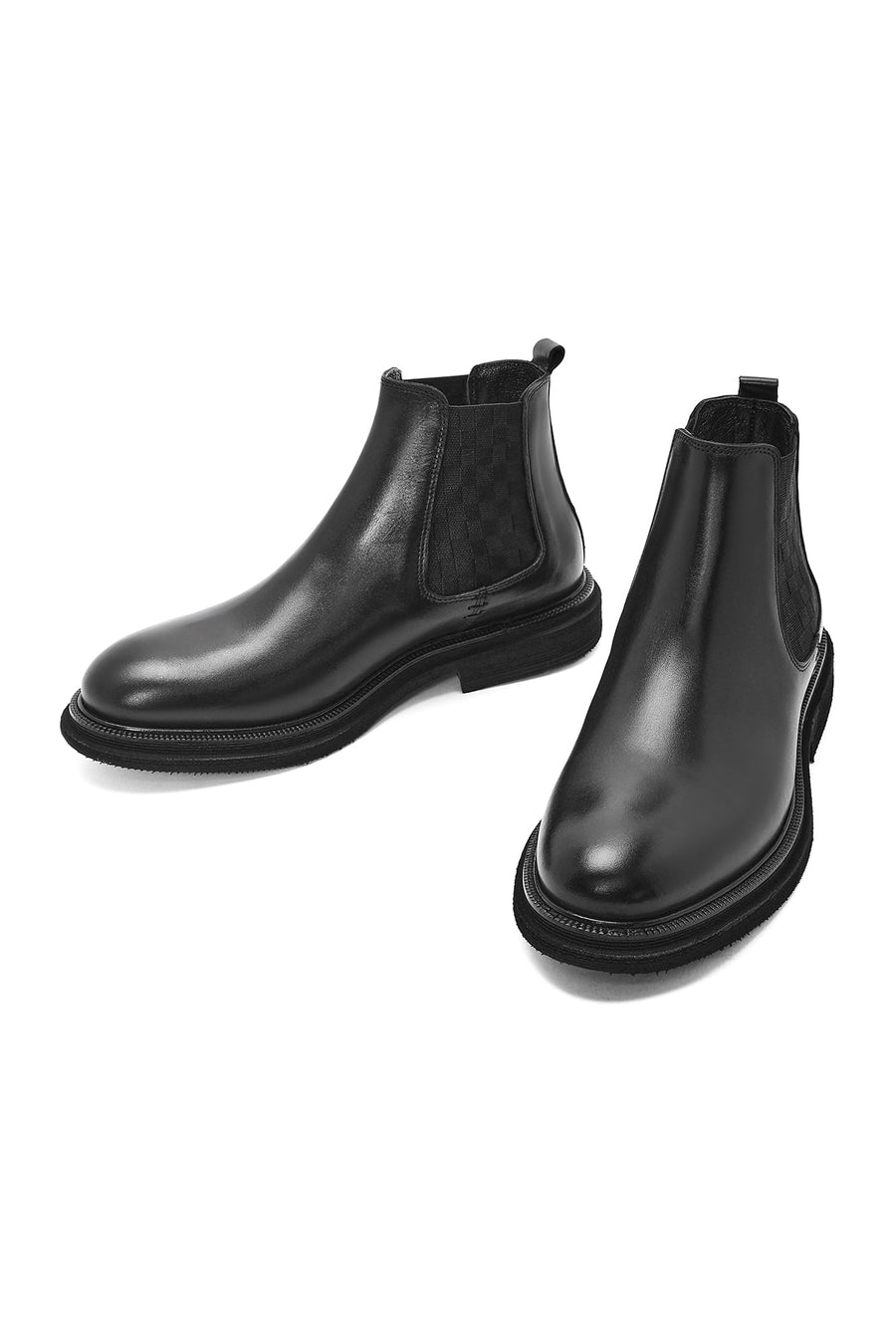 Men's Black Leather Chelsea Boots