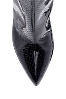 Women's Snake Patterned Derimod X Whenever Company Heeled Boots | Derimod